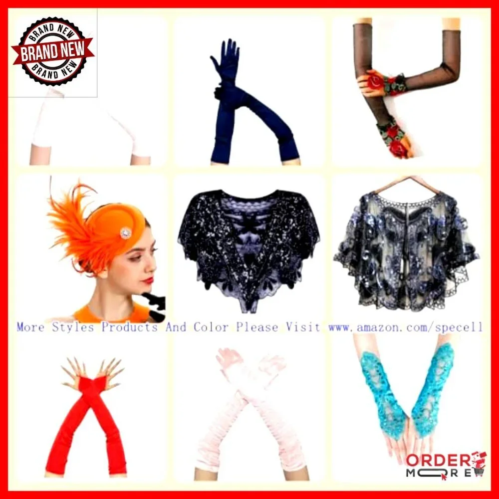 Long Elbow Length Fingerless Lace Gloves Rhinestone Wedding Party Prom